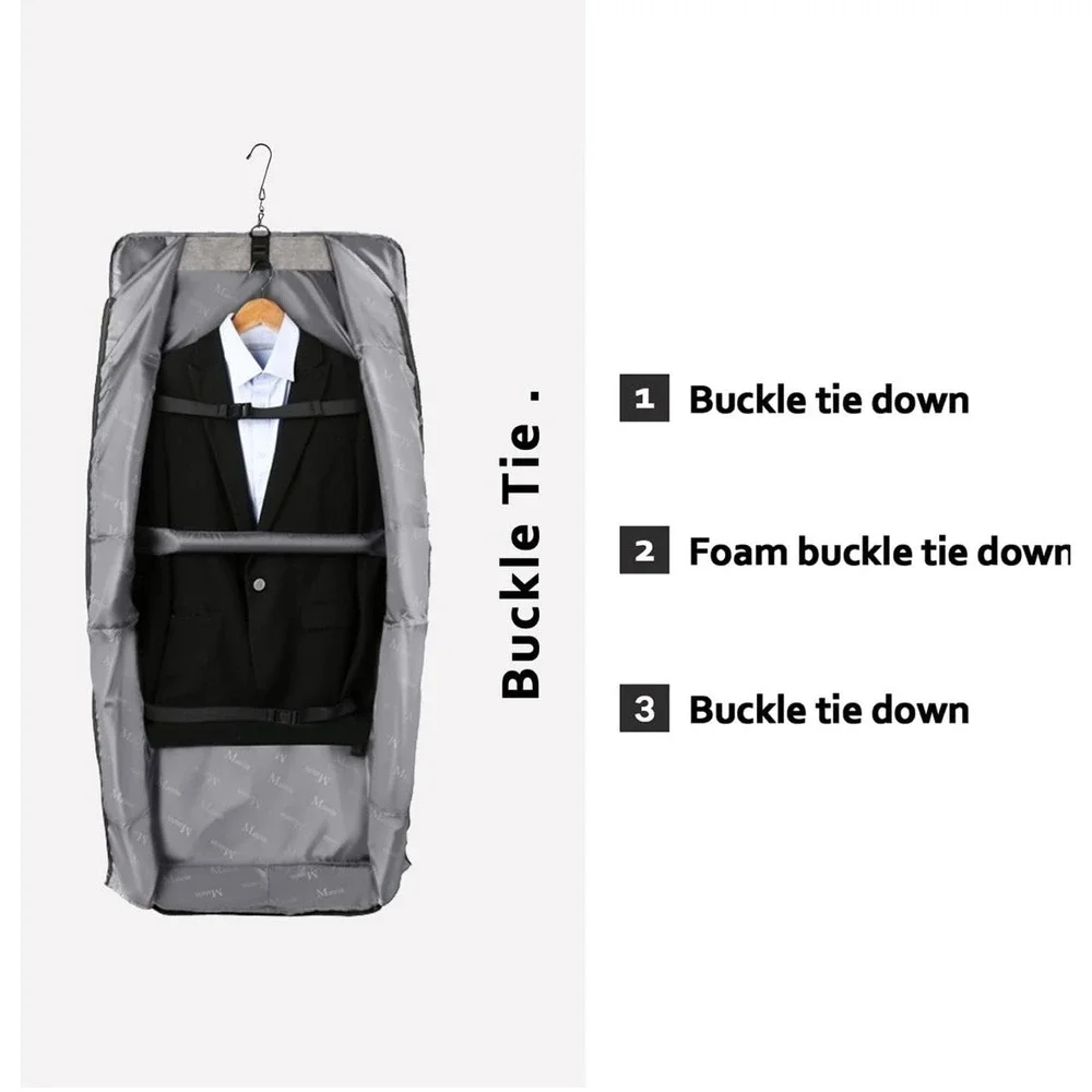 Matein Garment Bag Travel Suit Carrier Large Gray Professional Carry On Luggage